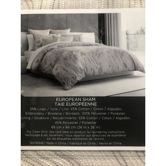 Vera Wang Marbled Embroidered Sham - Picture 4 of 4